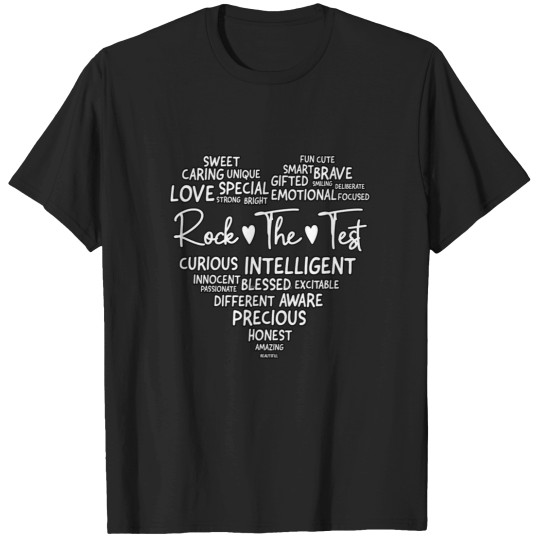 Discover Test Day Rock The Test Teacher Testing Day Heart Teacher  1 T-Shirts