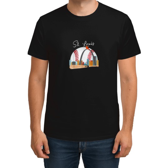 Discover Saint Louis Red Cardinal Tshirt New Skyline Ball T-Shirts