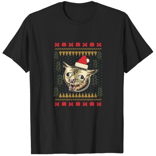 Discover Coughing-Cat-Meme-Ugly-Christmas-Sweater-- T-Shirt T-Shirts