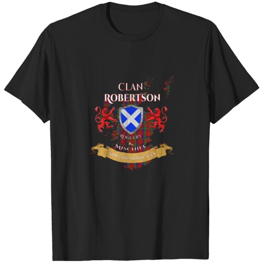 Discover Robertson Scottish Family Clan Middle Ages Misch T-Shirts