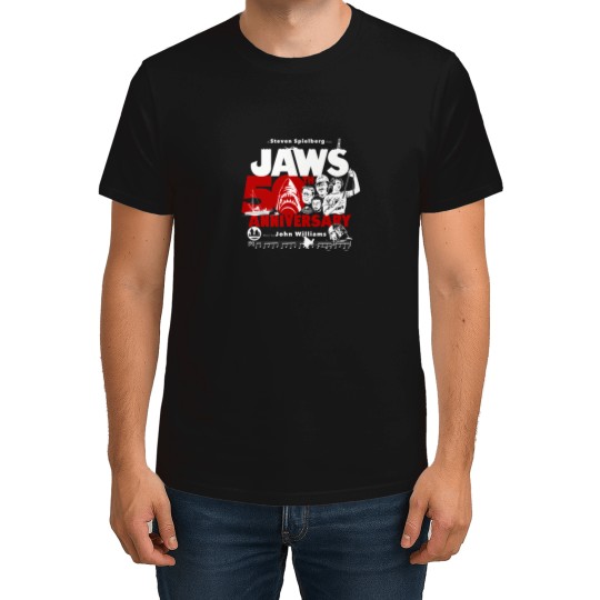 Discover happy jaws 50th anniversary to that great white shark movie T-Shirts