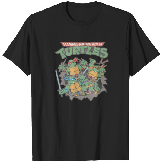 Discover Teenage Mutant Ninja Turtles Distressed Group Poster Pullover Sweatshirt T-Shirts