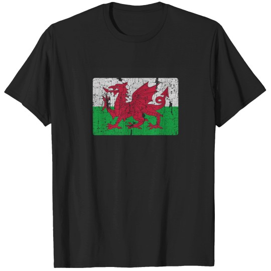 Discover Welsh Flag Of Wales Dragon Souvenir Gift Men Wo T-Shirts