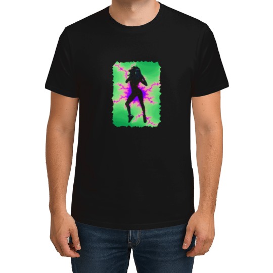 Discover Colorful Rainbow Dancer Fractal Art Silhouette For Nerds Or Birthday 11 T-Shirts