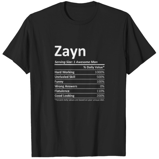 Discover ZAYN Nutrition Funny Birthday Personalized Name T-Shirts