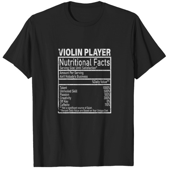 Discover Violin Player Facts Funny Violinist Music Player T-Shirts