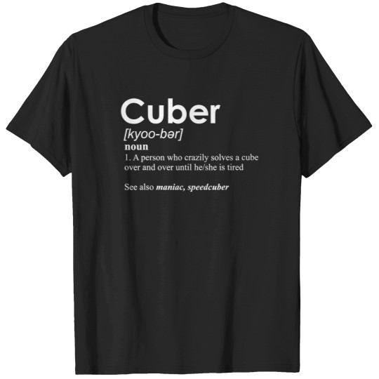 Discover Competitive Puzzle Cuber definition Speed Cubing Vintage T-Shirt