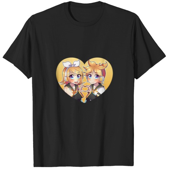 Discover VOCALOID - Kagamine Rin and Len Heart T-Shirts