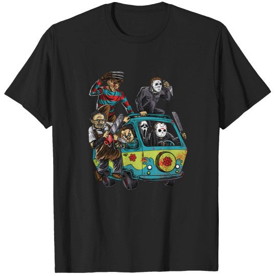 Discover Horror Movie Mystery Machine Halloween T-Shirts