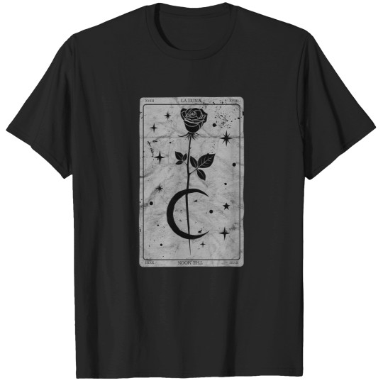 Discover Occult Tarot Karte La Luna Gothic Moon Rose Witchcraft Hexe Design 2721 T-Shirts