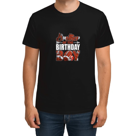Discover Brother Of The Birthday Boy Football Matching Fa T-Shirts