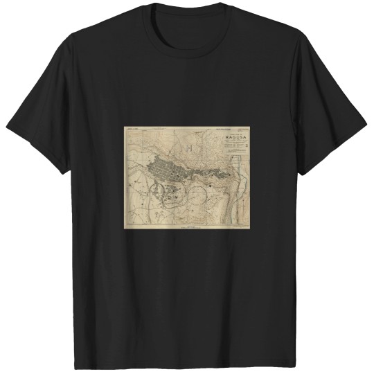 Discover Vintage Map of Ragusa Italy (1943) T-Shirts