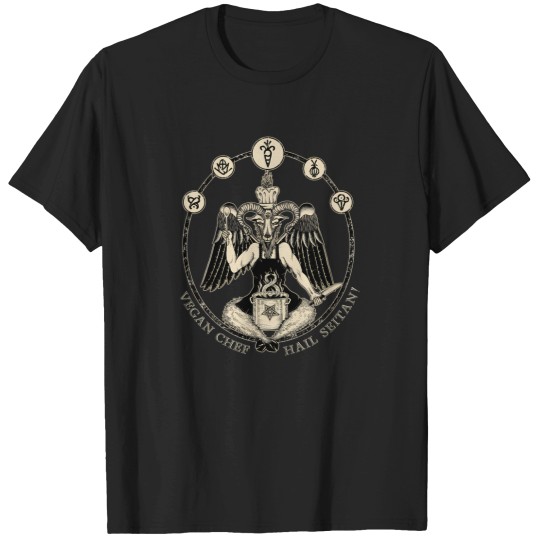 Discover Vegan Chef Baphomet Hail Seitan Vegan Chef 345 T-Shirts