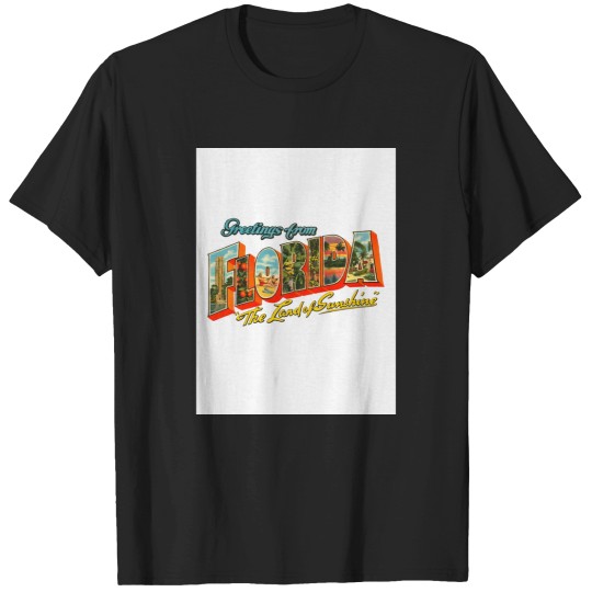 Discover Greetings from Florida, The Land of Sunshine Baseball ¾ Sleeve T-Shirt T-Shirts
