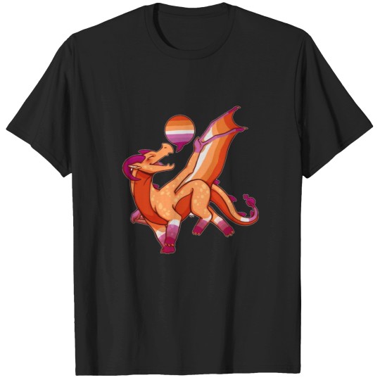 Discover Lesbian Pride Flag Dragon red T-Shirts