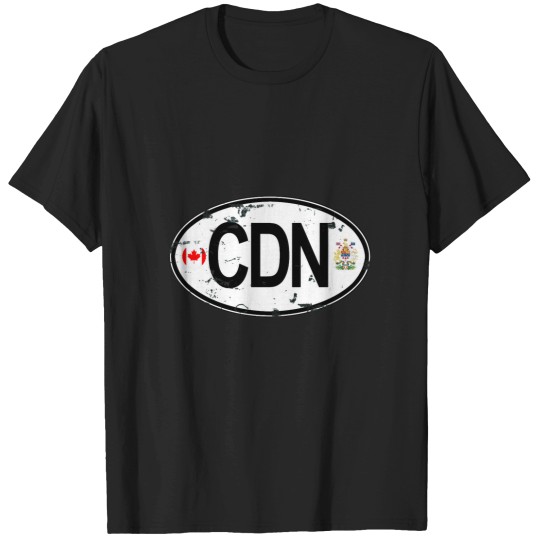Discover Canada Oval Country Code Decal Active T-Shirt T-Shirts