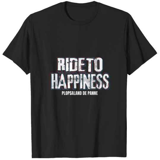 Discover Ride to Happiness - Glitch Series (White Text) Classic T-Shirt T-Shirts