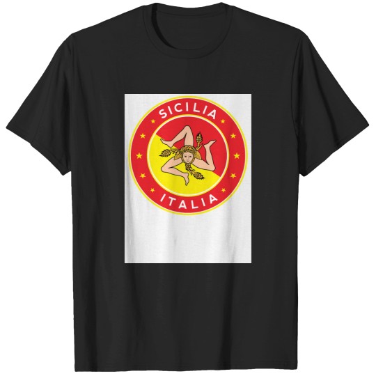 Discover Sicilia, Italia, Sicily, Italy, with flag colors Baseball ¾ Sleeve T-Shirt T-Shirts