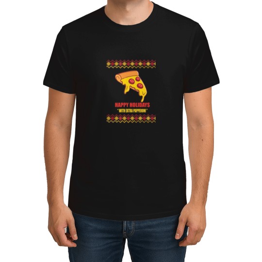 Discover happy holidays with extra papperoni T-Shirts
