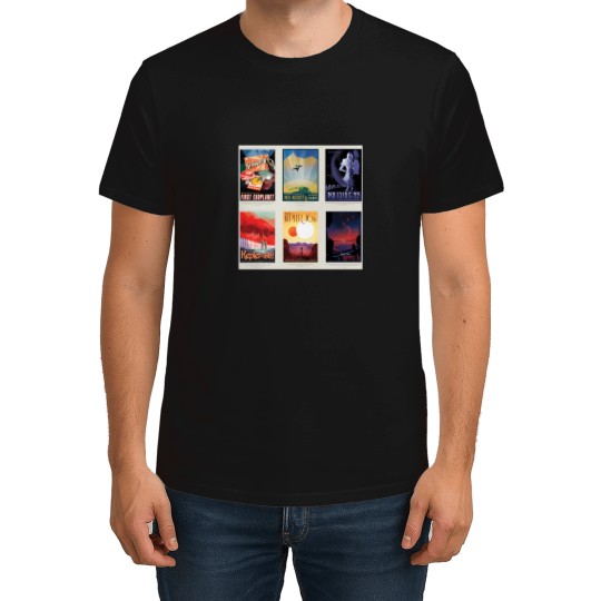 Discover Nasa Jpl Space Tourism Collage Exoplanet Travel Bureau (8K Resolution) T-Shirts