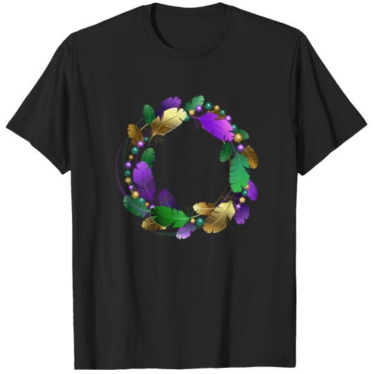 Discover mardi gras feather wreath T-Shirts