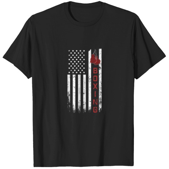 Discover Vintage Boxing American Flag Tee Professional Bo T-Shirts