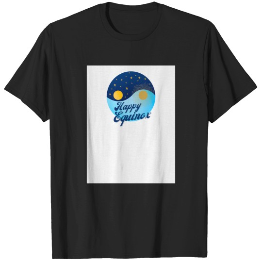 Discover Happy Equinox - Sun and Moon Yin and Yang Baseball ¾ Sleeve T-Shirt (1) T-Shirts