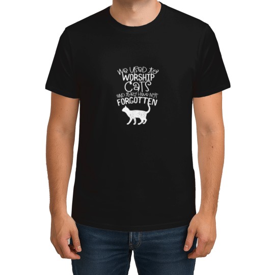 Discover Funny Cat quote Cat worship womens graphic tee T-Shirts