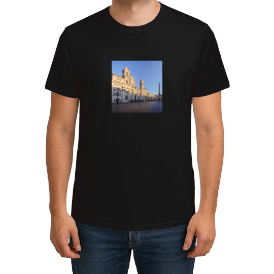 Discover Sant Agnese Church At Dawn In The Piazza Navona - Rome Italy 859 T-Shirts