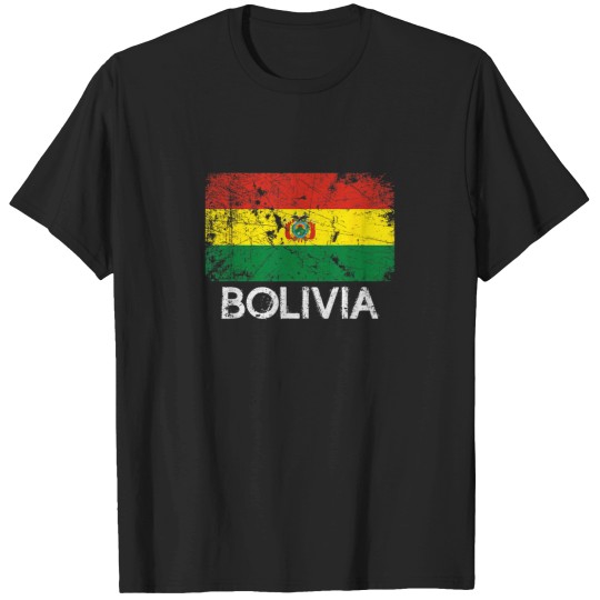 Discover Bolivian Flag Vintage Made In Bolivia Gift 3437 T-Shirts