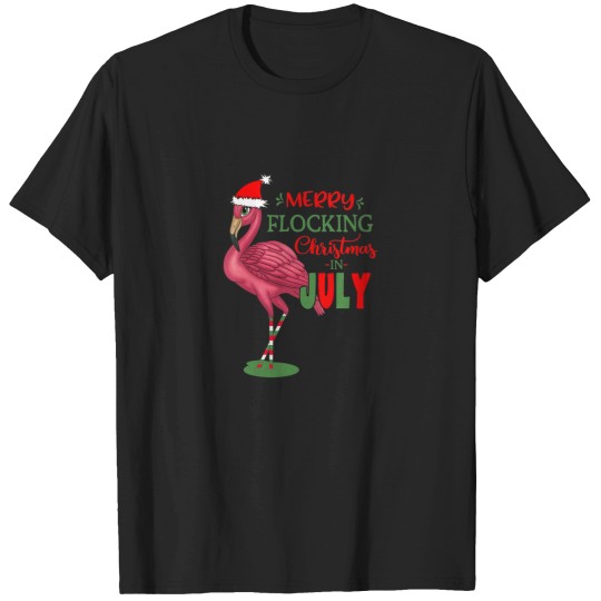 Discover Womens Merry Flocking Christmas In July VNeck T-Shirts