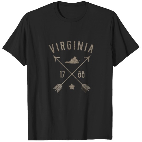 Discover Vintage Virginia Distressed Home State Map Boho T-Shirts