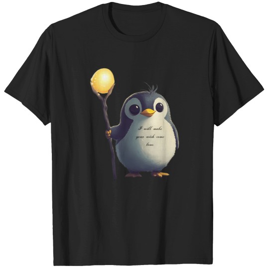 Discover Magical Penguin Granting Wishes With A Golden Glow 2656 T-Shirts