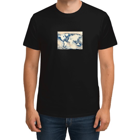 Discover World Map Great Wave 3637 T-Shirts