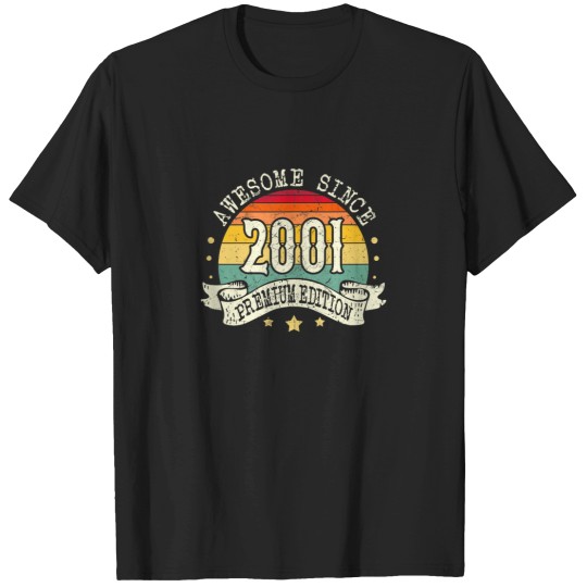 Discover 2001 Birthday Awesome Premium Edition Born In 20 T-Shirts