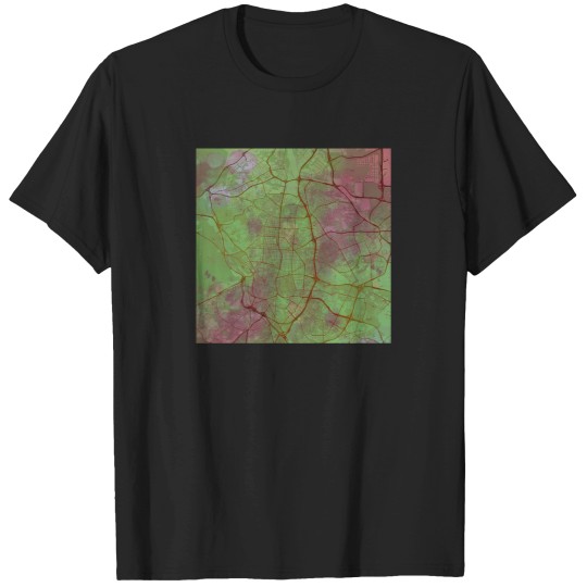 Discover Madrid Spain Street Yellow Pink 763 T-Shirts