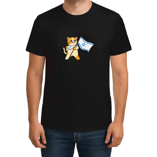 Discover zionist proisrael cat holding an israeli flag T-Shirts