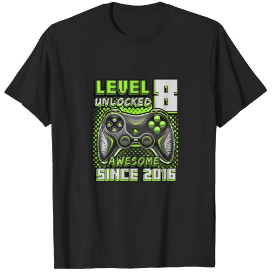Discover 8th Birthday Gamer 8 Year Old Funny Bday Boy Eig T-Shirts