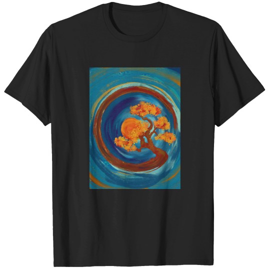 Discover Enso Zen circles and Bonsai Tree - impasto T-Shirts