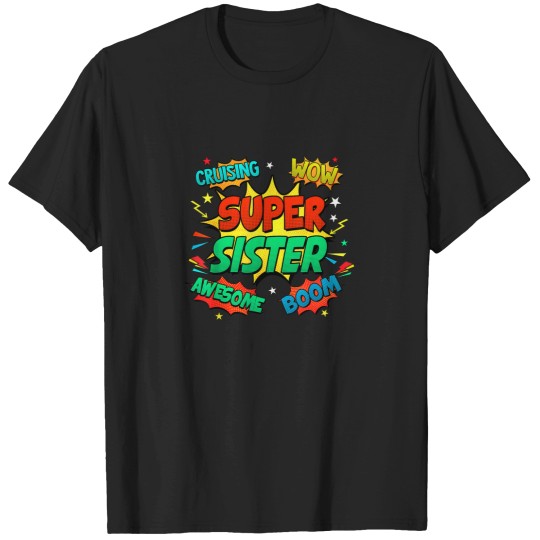 Discover Superhero Sister Costume For Women Comic Book Bi T-Shirts