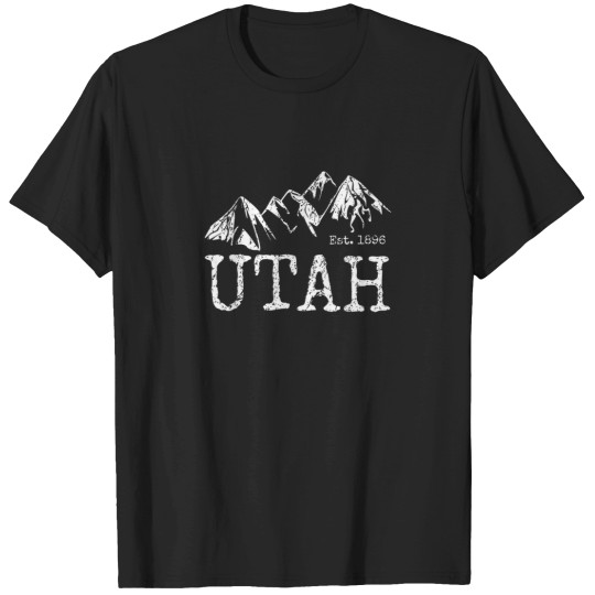 Discover Vintage Utah Distressed Trendy Mountain Home Hik T-Shirts
