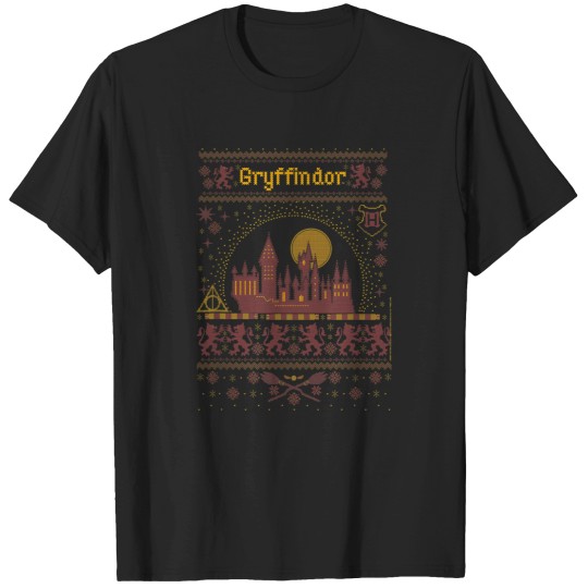 Discover à motif de pull de noël laid gryffondor T-Shirts