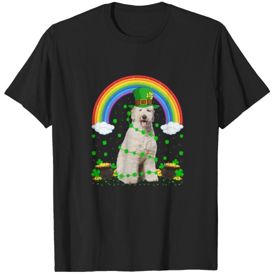 Discover Magical Rainbow Leprechaun Labradoodle Dog St  Patricks Day T-Shirts