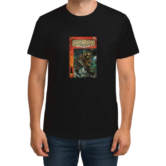 Discover Bioshock-Big-Daddy-Comic-Poster Tee T-Shirts