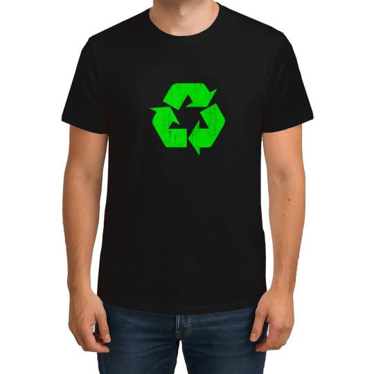 Discover Earth Day Grunge Recycle Symbol T-Shirts