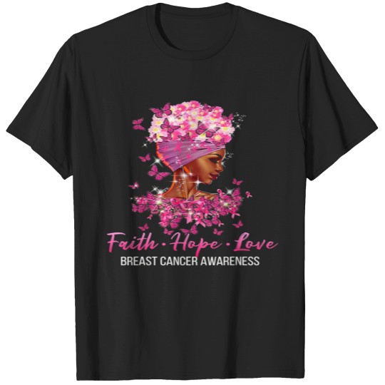 Discover BC Breast Cancer Awareness Faith Hope Love Butterflies Women Cancer T-Shirts