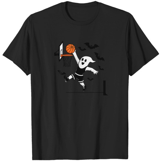Discover Basketball Ghost Halloween Ghost Basketball Youth Man Woman T-Shirt T-Shirts