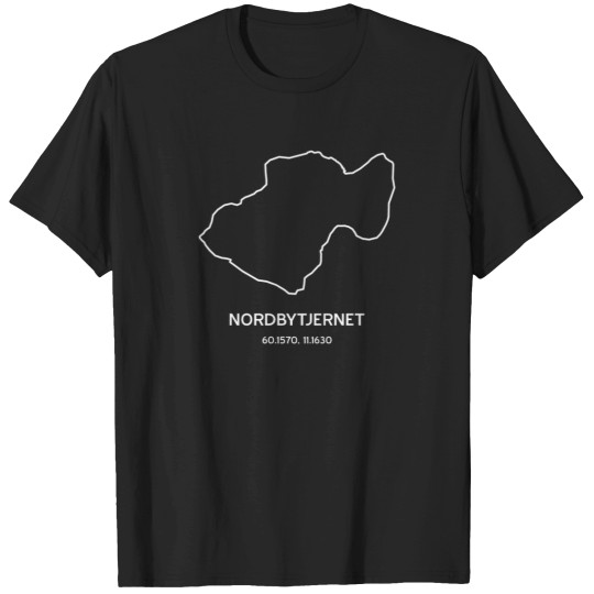 Discover Nordbytjernet Jessheim Ullensaker Norway Map Coordinates 3384 T-Shirts