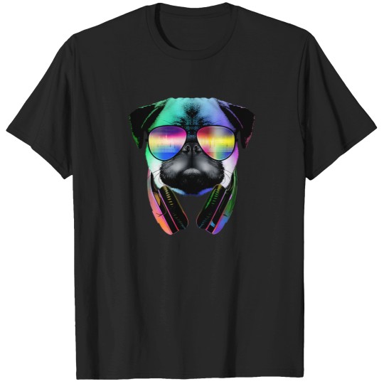 Discover Music-Love-Pug T-Shirt T-Shirts