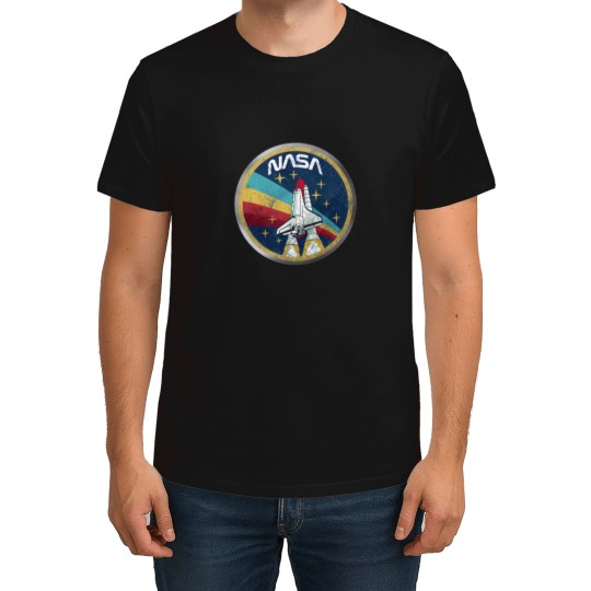 Discover Nasa Retro Vintage Logo With Metal Border T-Shirts